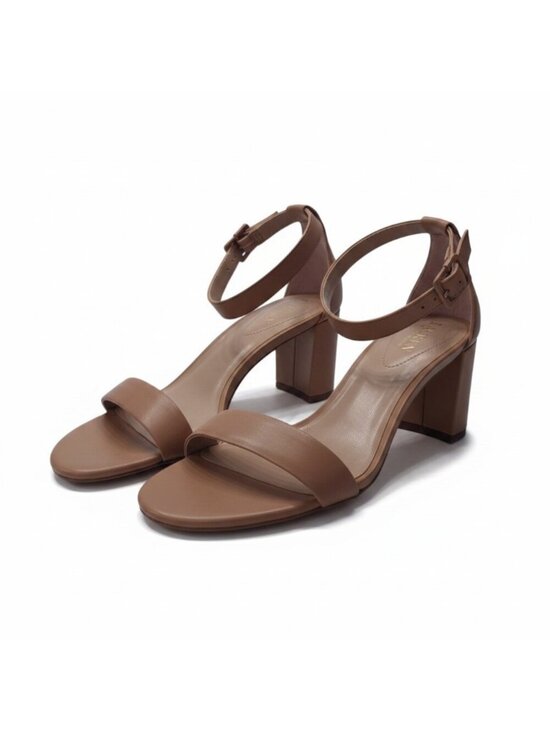 Lauren Ralph Lauren Shoes - Lauren Ralph Lauren Waverly Buff Leather Block Heel Sandals EU 40 US 8.5 NIB